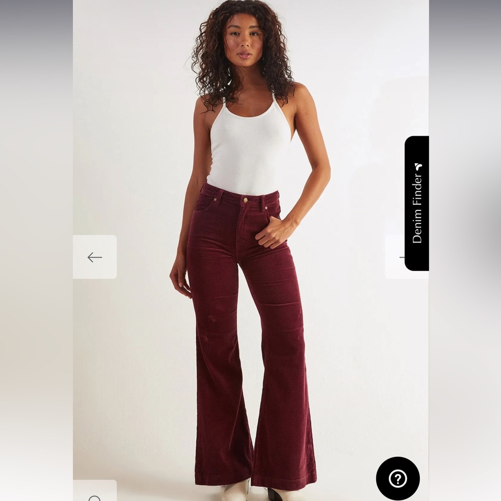 Rollas Red Corduroy Flare size 26